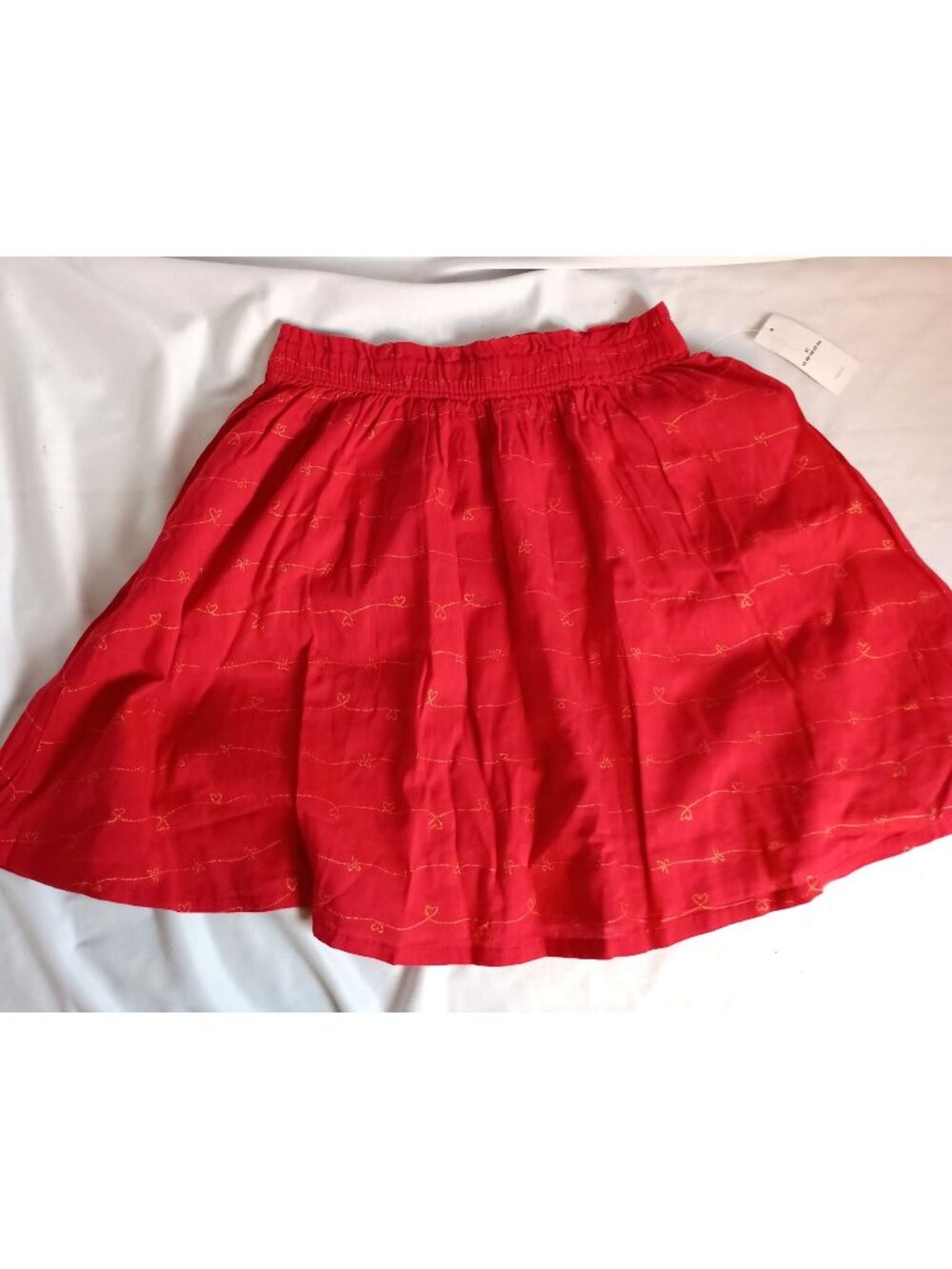 Old Navy Girls Red Heart Print Puff Skirt Size 6T Elastic Waist NWT Cute